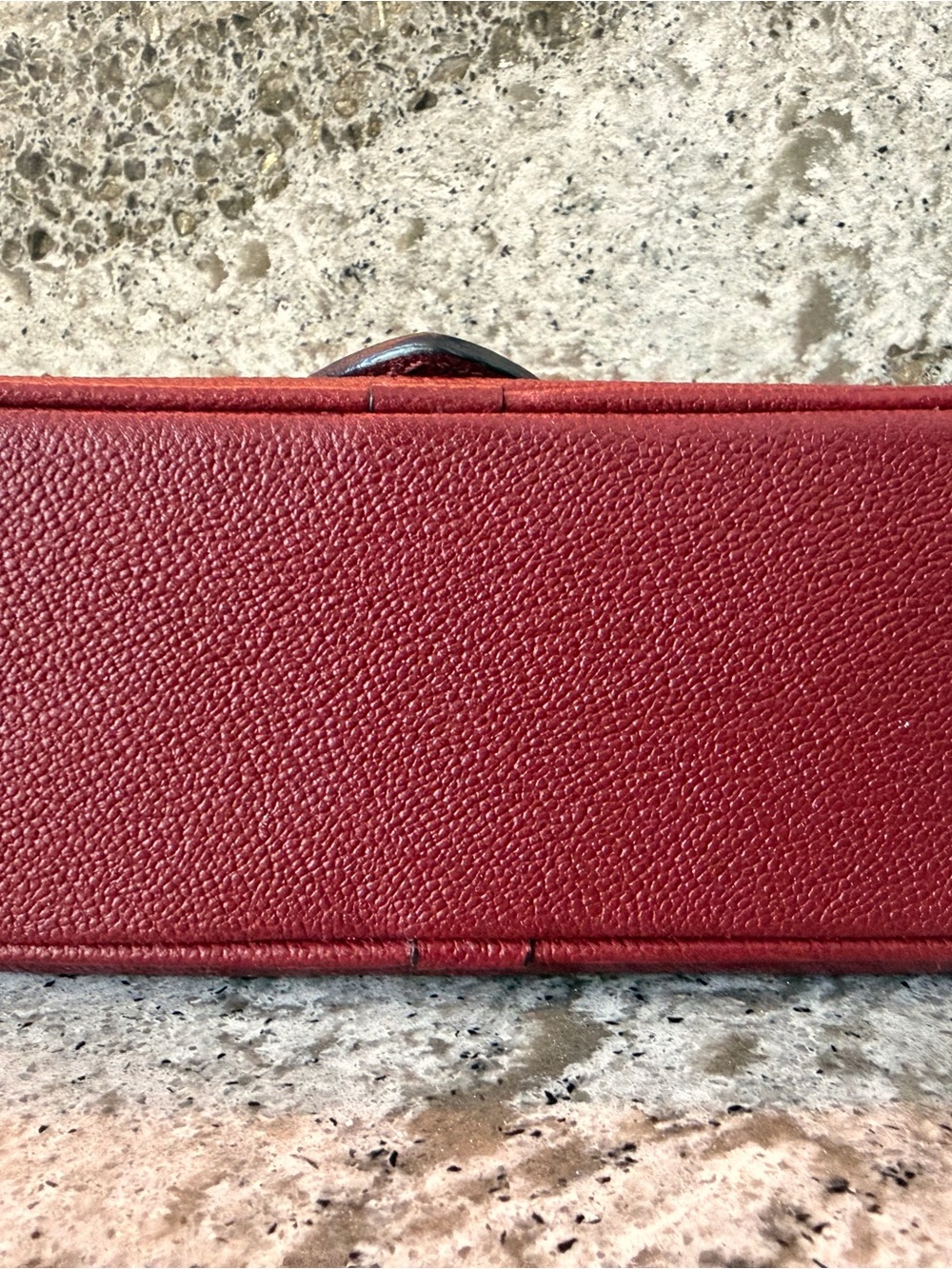 Burberry Burgundy Leather Crossbody with Vintage Check and Gold Hardware - Picture 3 of 16